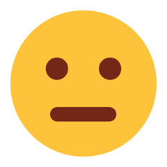 Flat color style emoji dull.