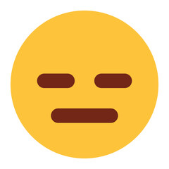 Flat color style emoji nodding.