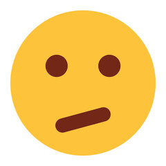 Fototapeta premium Flat color style emoji boring.