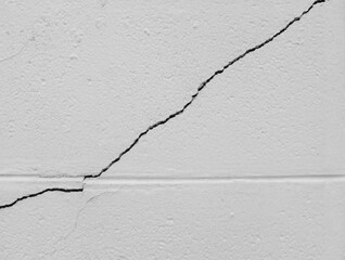 Obraz premium crack of white cement wall