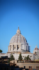 Europe, Italy, Rome, View of St. Peter's Basilica and St. peter's square at Vatican