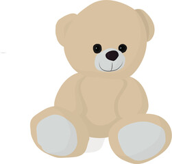 teddy bear on white