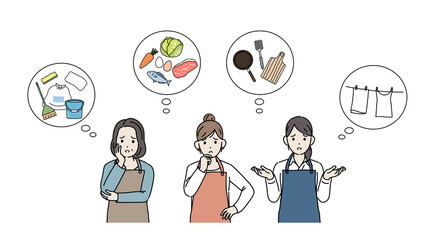 洗濯物を干す 取り込む 主婦 女性 家事 イラスト素材 Wall Mural Senryu 洗濯物を干す 取り込む 主婦 女性 家事 イラスト素材 Wall Mural Senryu
