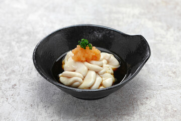 shirako ponzu, soft cod rod with ponzu sauce, japanese cuisine