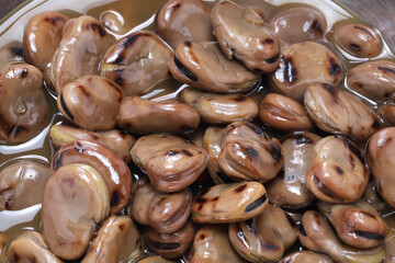 shoyumame, dried broad beans soaked in soy sauce, japanese food