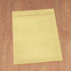 Realistic 3D Render of Paper Envelope