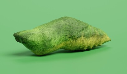 Realistic 3D Render of Old World Swallowtail Pupa