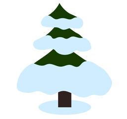 christmas tree in the snow