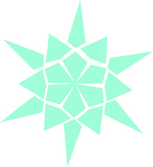 abstract green star