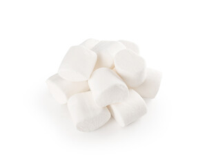 Fototapeta na wymiar Marshmallow isolated on white background with clipping path.