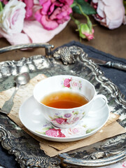 cup of tea with lemon