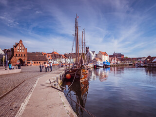 Alter Hafen von Wismar in Mecklenburg-Vorpommern