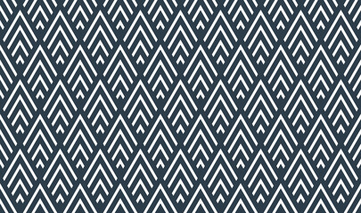 Rhombuses seamless geometric vector pattern, rhomb simple black and white wallpaper background, regular tile design picture.