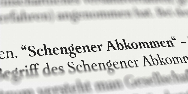 Schengener Abkommen im Buch