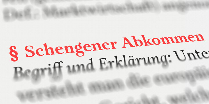 Schengener Abkommen rechtlich erkl&auml;rt mit Paragraph Zeichen 