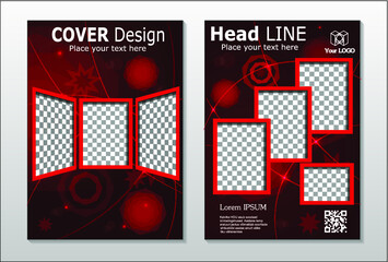 Covers design. Eps10 vector. Trendy minimalist flat geometric design. Vertical a4 format.