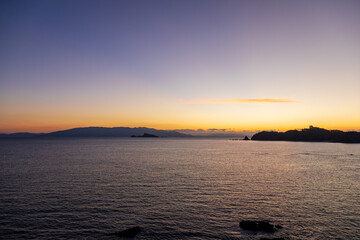 夕焼けの海岸