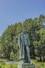 Statue of Emperor Franz Joseph I - Emperor of the Austro-Hungarian Monarchy in Burggarten (Castle...