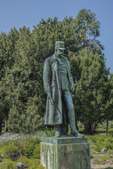 Statue of Emperor Franz Joseph I - Emperor of the Austro-Hungarian Monarchy in Burggarten (Castle...