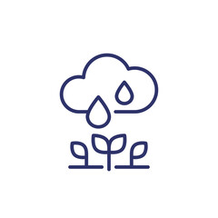 natural irrigation line icon on white