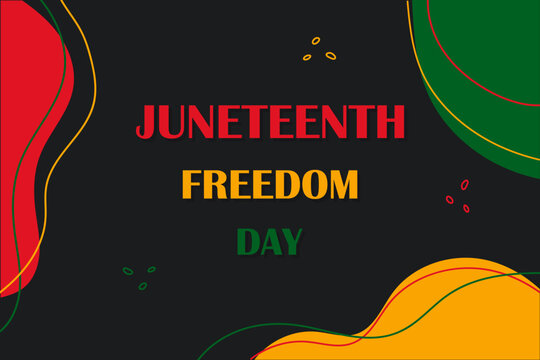 Freedom day celebration banner. Juneteenth concept. Poster, brochure, cover, invitation, greeting card and flyer template.
