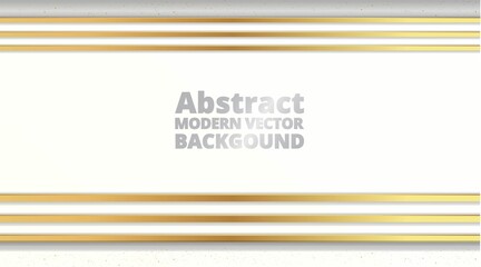 Metallic golden white 3d art deco elegant realistic geometric abstract modern vector background