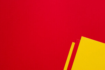 Red and yellow abstract contrast background, copy space