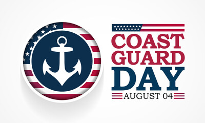 Vector illustration on the theme of United States Coast guard day, observed every year on August 4th. 
