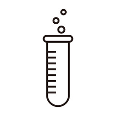 Chemical experiment linear icon. Thin line illustration. Laboratory test tube contour symbol
