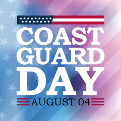 Vector illustration on the theme of United States Coast guard day, observed every year on August 4th. 