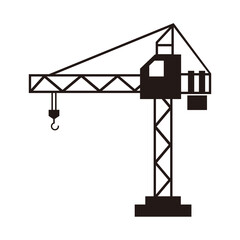 Building crane icon vector illustration 