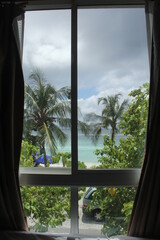 Beach view from Hotel  Window , Maldives 