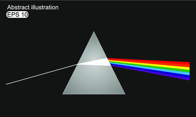 Vector illustration of light dispersion