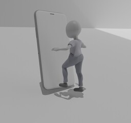 3d person with a tablet