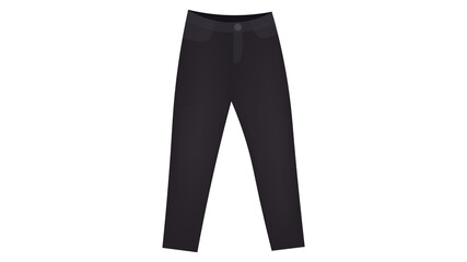 Dark-grey mom jeans vector. Caplsule wardrobe 2021 vector design. 