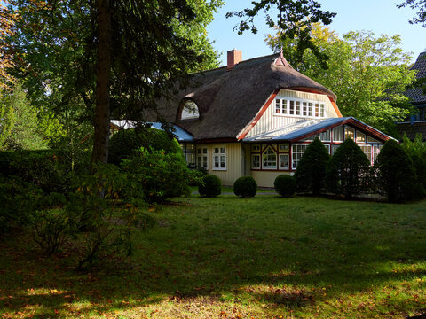 Ortsansicht Ostseebad Prerow auf dem Dar&szlig;, Fischland-Dar&szlig;-Zingst, Mecklenburg Vorpommern, Deutschland