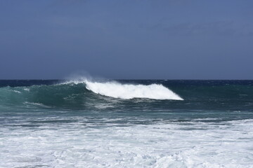 the waves of the sea demonstrate their power