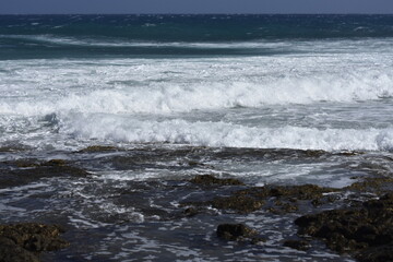 the waves of the sea demonstrate their power