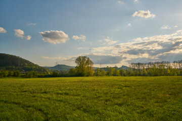 Obraz premium Naturschutzgebiet Altmain und Sandmagerrasen bei Limbach, Landkreis Hassberge, Unterfranken, Franken, Bayern, Deutschland