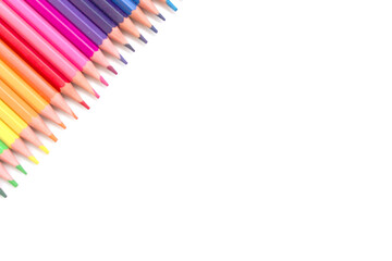 color pencils isolated on white background
