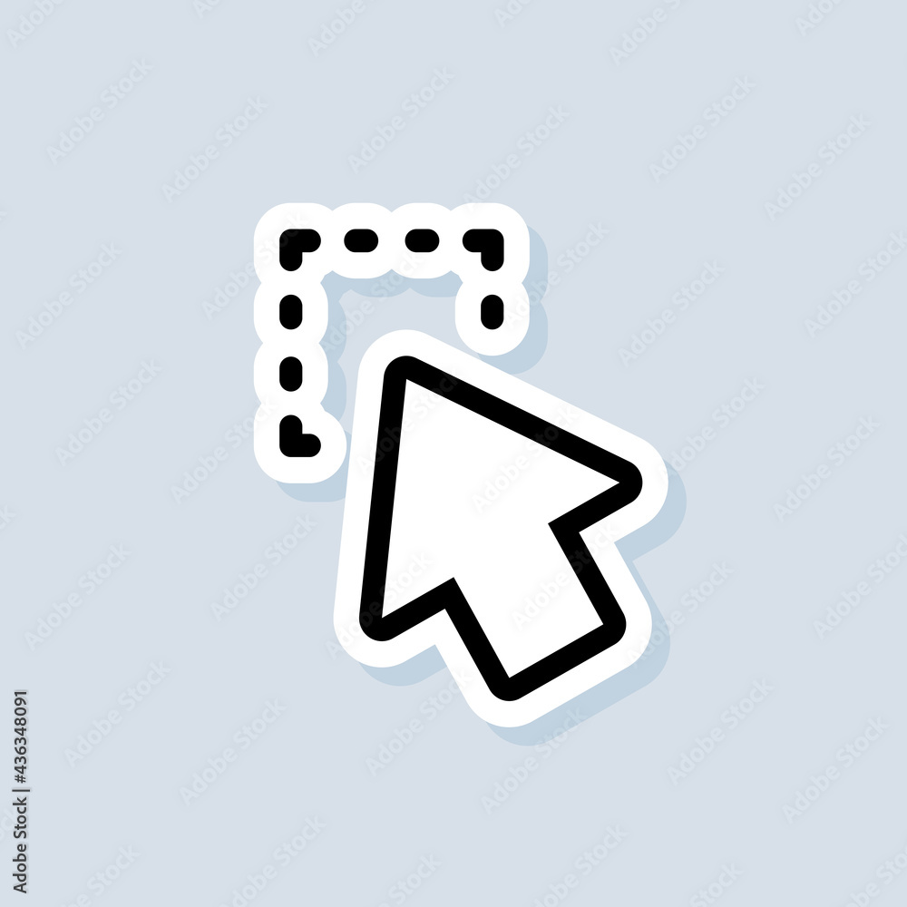 Poster pointer icon sticker. cursor sign. click icon. computer mouse, cursors, pointing. arrow and wait. ve