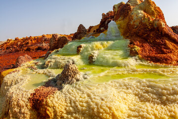 View of Dallol in the Danakil Depression, Afar region, Ethiopia