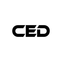 CED letter logo design with white background in illustrator, vector logo modern alphabet font overlap style. calligraphy designs for logo, Poster, Invitation, etc.
 - obrazy, fototapety, plakaty