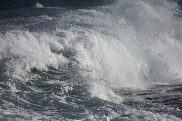 the sea seen from the cliffs