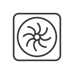 Cooling fan icon. Cooler symbol modern, simple, vector, icon for website design, mobile app, ui. Vector Illustration