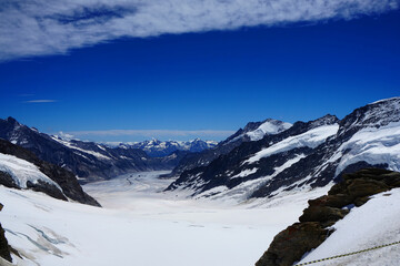 Naklejka premium Aletsch glacier in the swiss alps