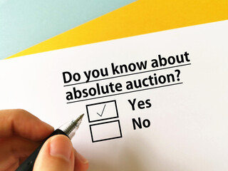 Questionnaire about auction