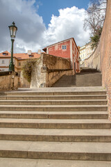 old castle stairs to Prague Castle