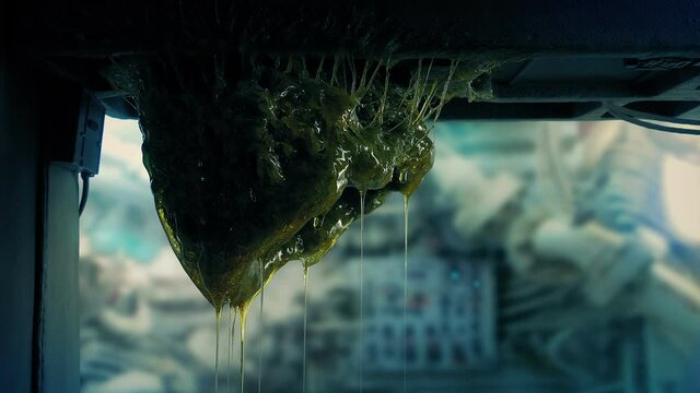 Hatched Alien Egg Sack On Spaceship