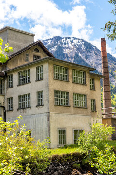 Old abandoned textile factory in R&uuml;ti, Glarus